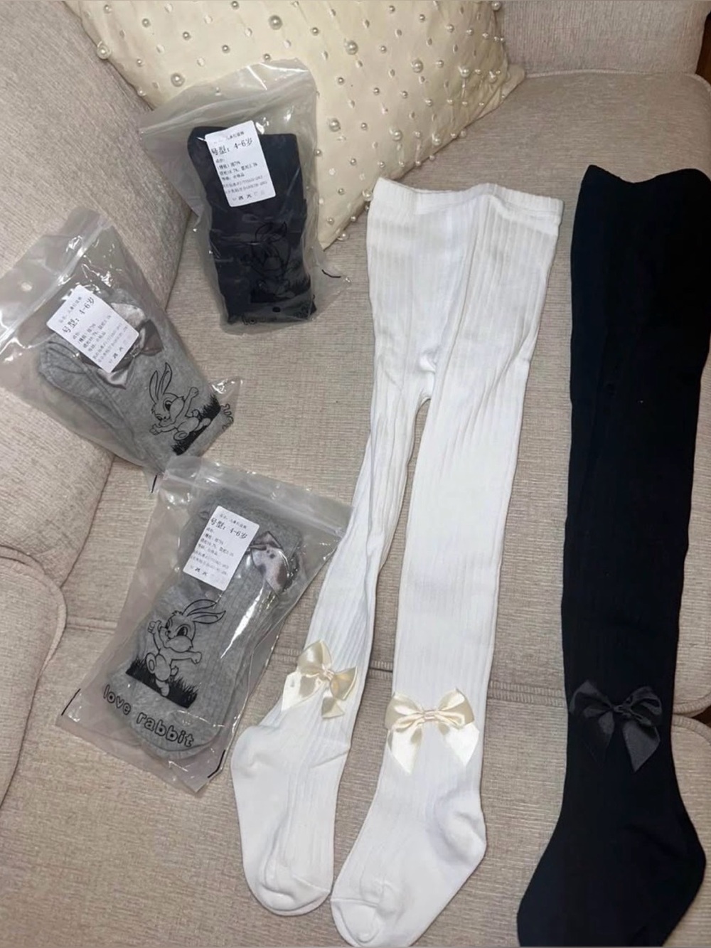 Girl Stockings with Bows (5)